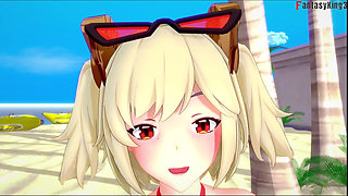 Burnice Bikini Blowjob on the Beach - 1 - Zenless Zone Zero (zzz)