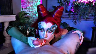 Big Tits Poison Ivy Crushes Oil Tycoon in Hardcore Cosplay Roleplay with Deep Throat Action and