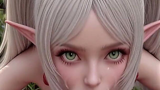 Frieren Beyond Journey's End Frieren Semi Realistic Outdoor Forest Nude Sex First Person POV Ai Generated Hentai Animation