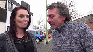 Sexy tattooed chick picked up and smashed in her pussy