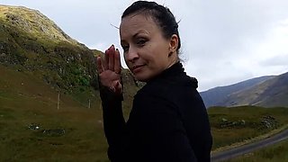 Homemade MILF Pissing Outdoor in Scotland - Amateur Mature Solo Stockings Fetish