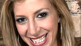 Glamour babe with big boobs masturbates in lingerie