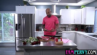 Valentine S Day And Brianna Moore - Jealous Full-breasted Ebony 18yo Fucks Stepdad