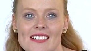 Redhead Adult Star Uses Dildo and Sucks Cock