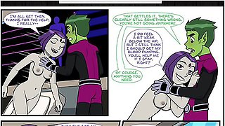 Teen Titans - Emotional Illness Pt. # 2 Raven Fucks Beast To Heal With Car Toon