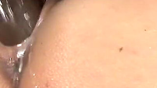 Aliana Love does a striptease waiting for the black cock