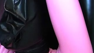 Fetish schoolgirls in latex using bdsm toys
