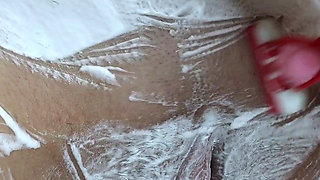 Shaving My Very Hairy Pussy Close up!