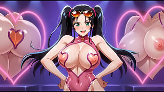 Hentai Nico Robin Runway Slut - Transparent Outfits, Wet Tits & Dripping Pussy Tease