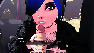 Hooked - Helen's Route: Deepthroat in the Car