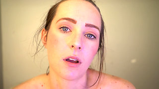 Sexy Close up Cute Smoking Session - Petite Redhead Lip Tease