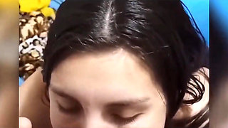 Horny Step Sister Sucks Her Step Brother's Dick When Their Parents Leave Them Alone