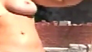 Blonde Chunky MILF with Big Tits Outdoor Fucked by a Big Black Cock