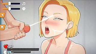 RomanticDevil Blonde Stuffs Cock in Mouth for Cumshot