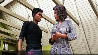 Hentai anime, futanari sex, eye contact blowjob