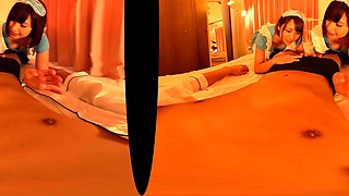 Bitch gives wam blowjob and handjob in pov scene
