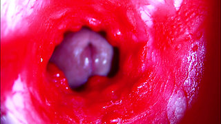 Extreme close-up ASMR head inside wet pussy