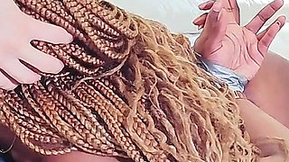 Naughty Ebony Maid Caught When She Was Using a Dildo