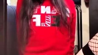 Bennie Bunny Masturbates In Fishnet Stockings