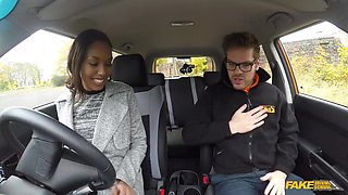 Faux Driving College- Super-sexy Black Sade Fails Her Test in a Camper with Ryan & Rails Him Cowgirl Fashion with Internal ejaculation Accomplish