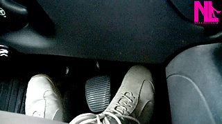 Driving and Pedal Pumping in Suede Soft Flat Boots