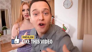 HUNT4K. I came I saw Coitus: Blowjob, Cowgirl  Brunette Porn