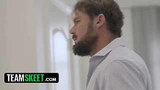 My gynecologist likes to have fun with me and he always blows a load in my cunt - teamskeet