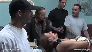 Slave traeted like a pet in public