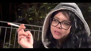 Smoking at Cold Night After Shooting