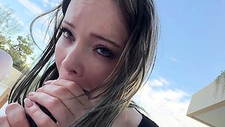 Delirious brunette whore riding big cock hardcore