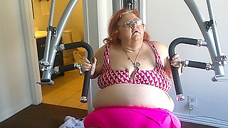Big Beauty Nurse Vicki Is Exercising in the Gym Part 1
