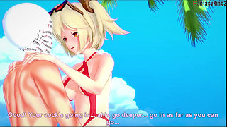 Burnice Bikini Blowjob on the Beach - 2 - Zenless Zone Zero (zzz)