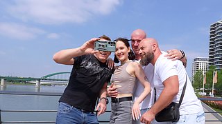 Ally Horny Takes Airtight Anal Gangbang