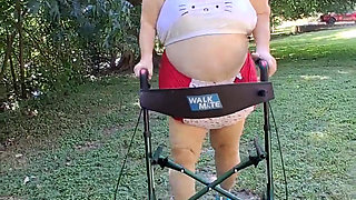 BBW Nurse Vicki Is Taking a Stroll in Her Hello Kitty Bathing Suit a Bikini! What Else Does She Do!