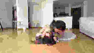 Lesbian Catfight: Nude Latina Amateurs in Lingerie Wrestling & Orgasm