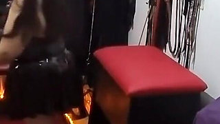 Piss Drenched Masked Slave Worships Dominant Brunette Goddess