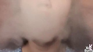 XO Bunny Big Red Lips Smoking Close Up POV