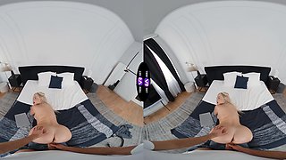 Blonde with big fake boobs Jessie Ames rides cock