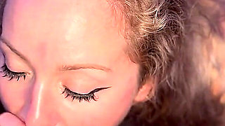 Sensual Blowjob Hot Blonde BBC Interracial