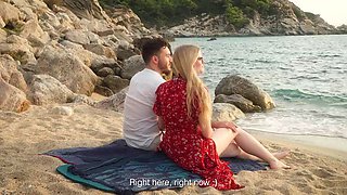 We Found a Secret Beach for Outdoor Sex - Real Amateur Couple