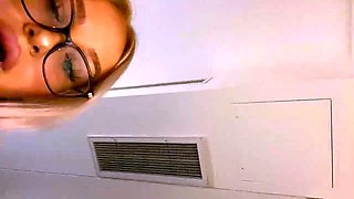 Glamour babe with big boobs masturbates in lingerie