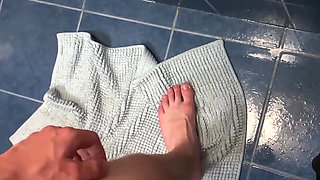 My Sexy Blonde MILF Wife Sucks My Cock After a Shower, Then I Cum All Over Her Pussy in the Tub