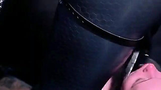 Strap-on Suck and Facesitting in Latex Catsuit Femdom Video