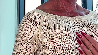 Extreme Sheer Bra and Panties Plus Dress - Sexy Try-on