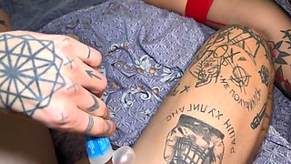 Homemade Amateur Pornography in Pantyhose and Jizz in Vag