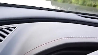 Handjob While Driving - Outdoor Fuck and Cum on Monster Ass