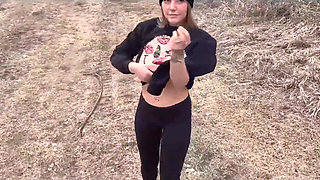Stripping Naked and Getting Fucked in the Forest