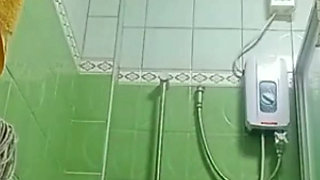 Assy taking a bath .i cum to her for seeing nude