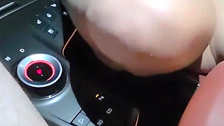Hand Job Makes Him Cum All Over Himself in the Car