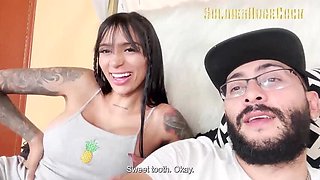 Soldierhugecock fucks a new Colombian girl on her first night